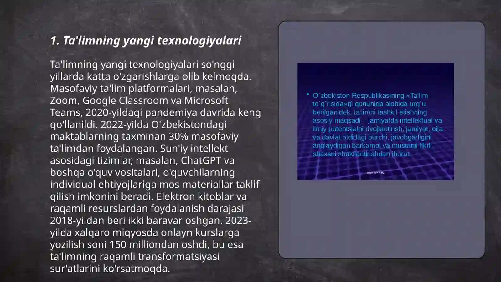 Ta'limning yangi texnologiyalari 3