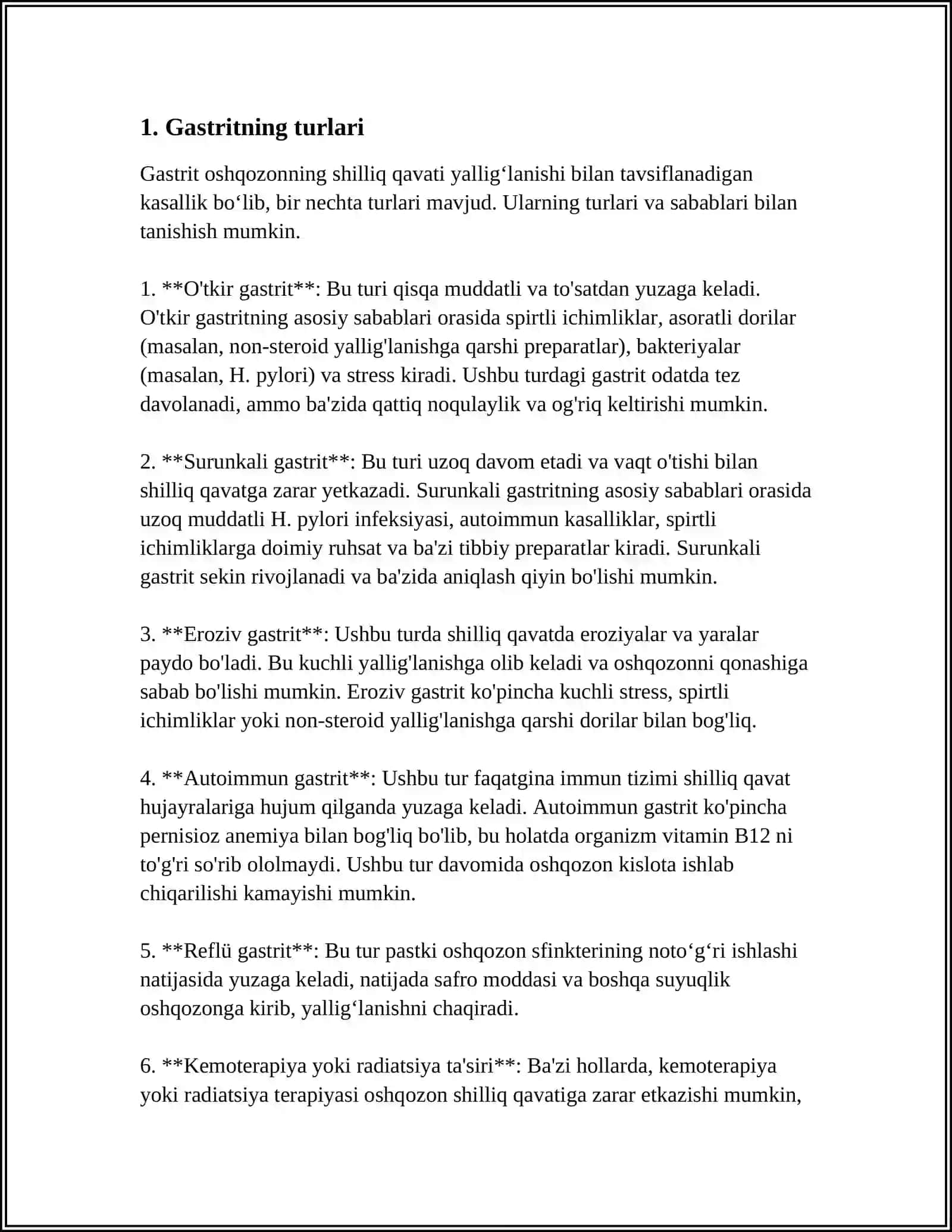 ICHKI KASALIKLAR GASTRIT MAVZUSIDA SLAYD 3