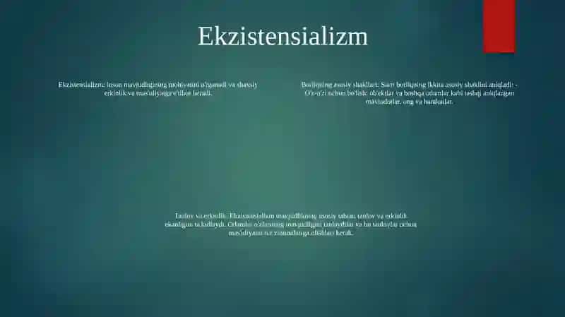 Borliqning Asosiy Turlari 3