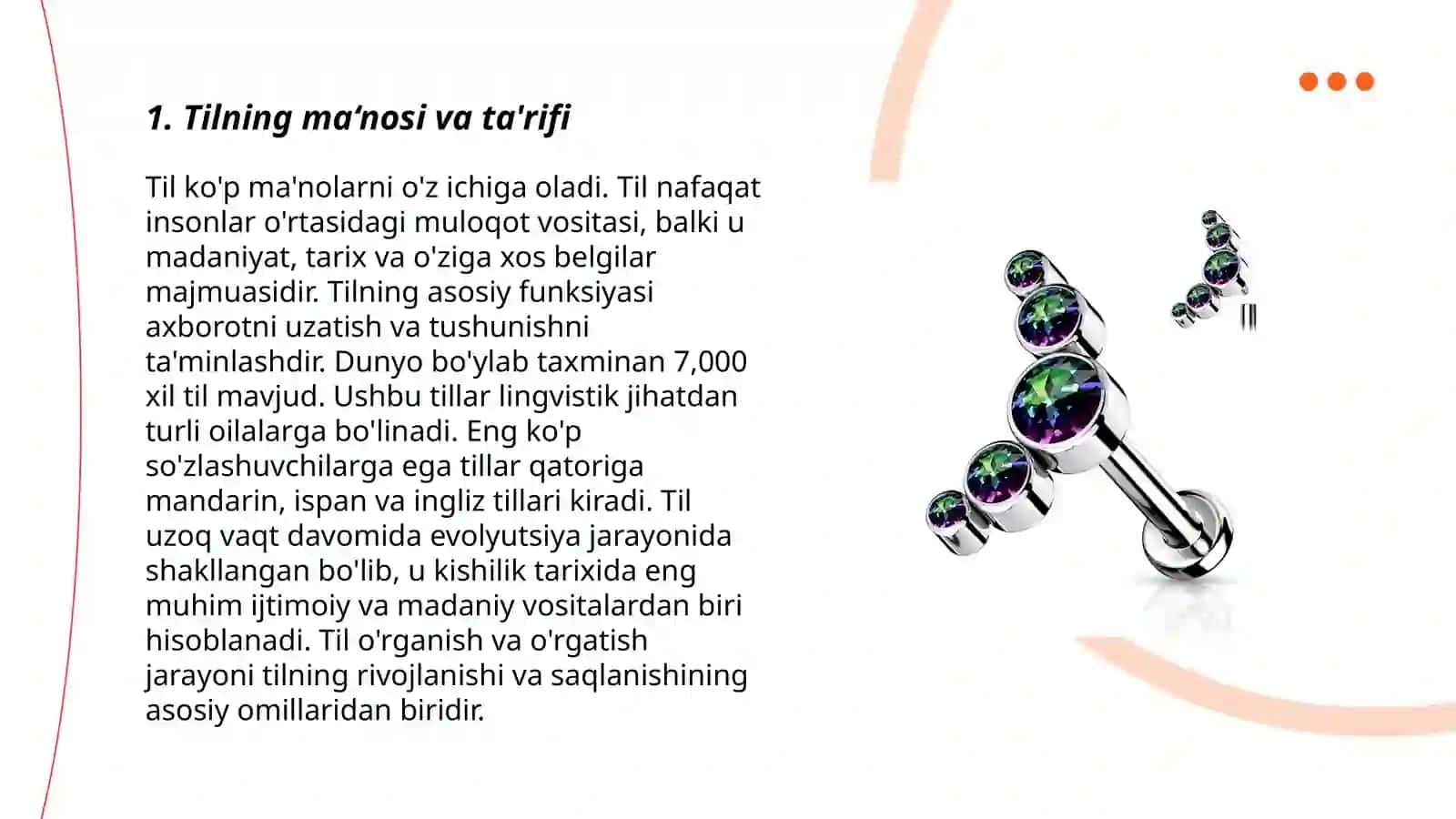 Til haqida umumiy ma‘lumot.Til va jamiyat 3