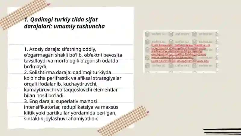 Qadimgi turkiy tilda sifat darajalari 3
