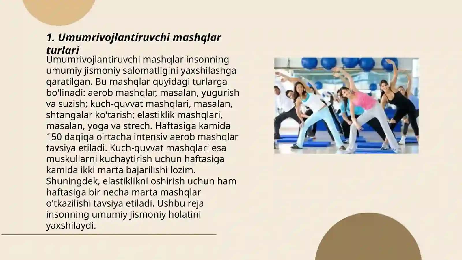 Umumrivojlantiruvchi mashqlarni oʻrgatish 3
