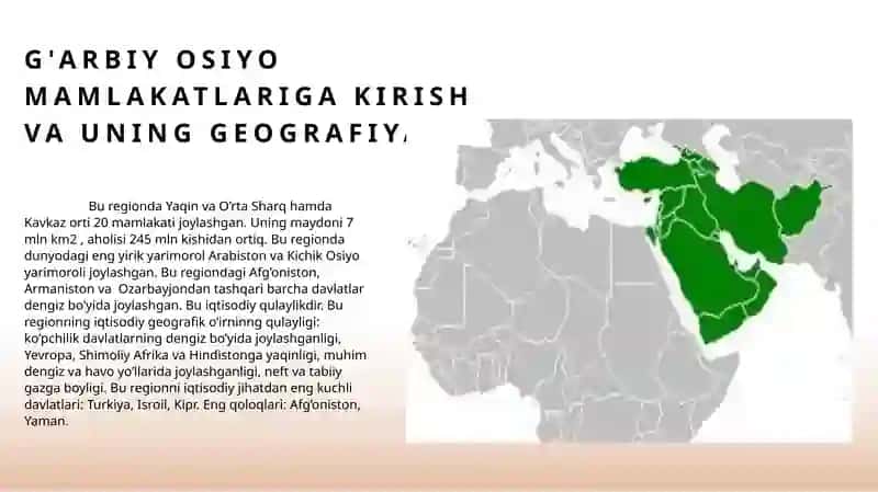 G'arbiy Osiyo mamlakatlari 3