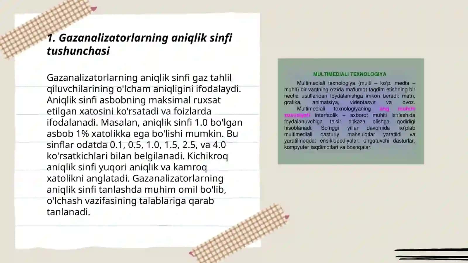 Gazanalizatorlarning aniqlik sinfini aniqlash 3