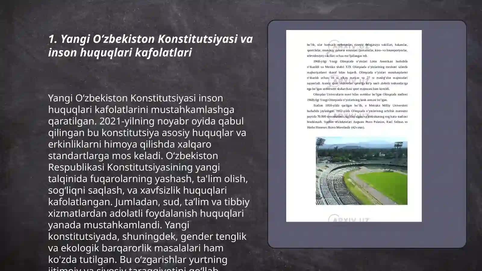 Oʻzbekistonning Inson Haq-huquqlari va Erkinliklari Tarixi 3