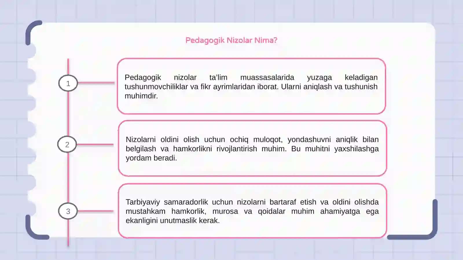 Pedagogik nizolar va ularni oldini olish usullari 3