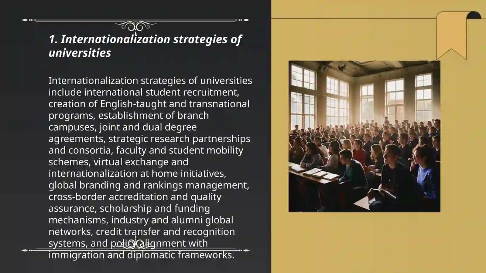 Higher education. The globalization of universities 3