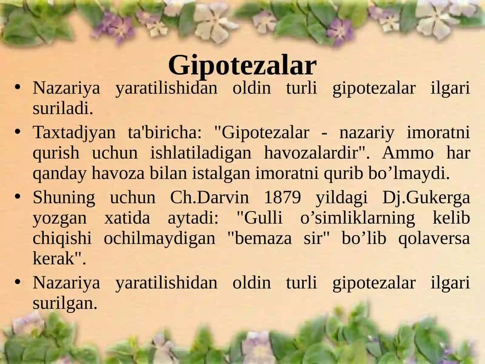 Gulli o’simliklarning kelib chiqishi 3