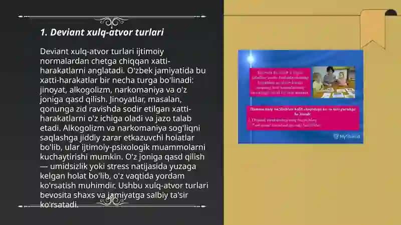 Deviant xulq-atvor turlari 3