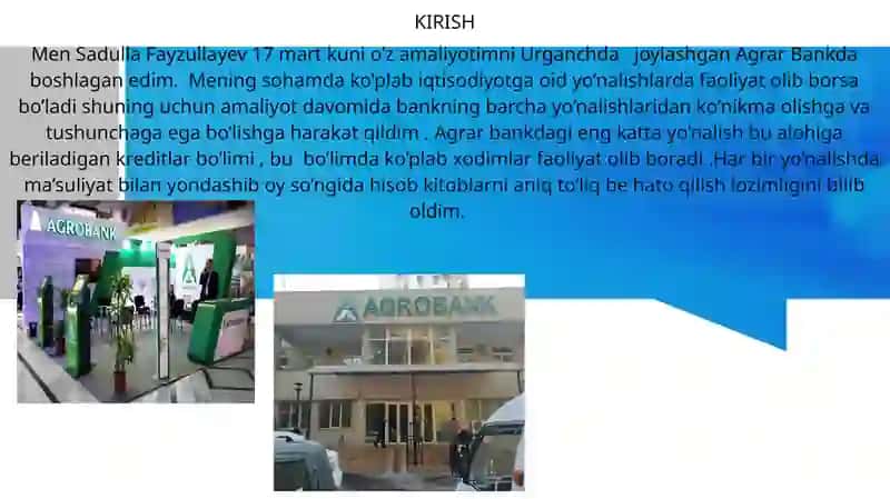 Bank va Moliya Kafedrasi Hisoboti 3