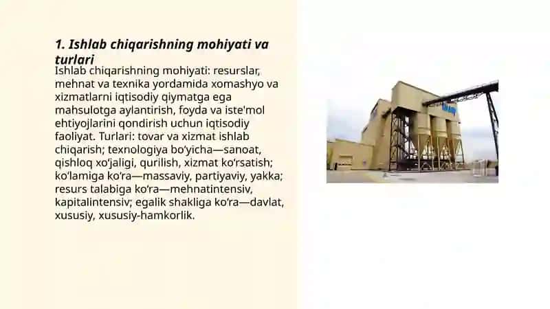 Ishlab chiqarish va xarajatlar 3