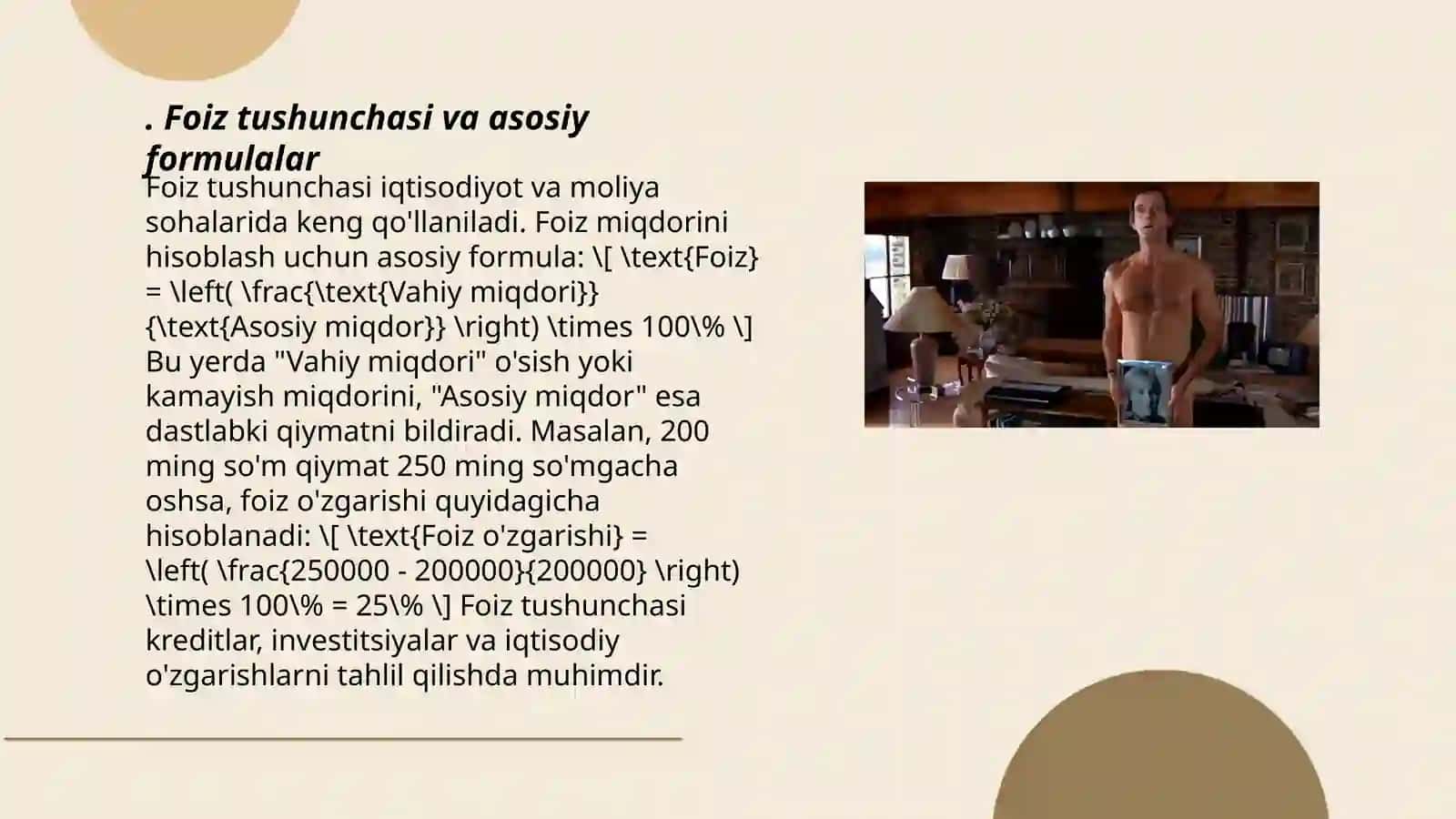 Foizlarga doir matnli masalalarni yechish usullari 3