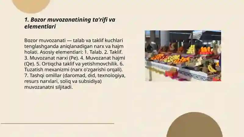 Bozor muvozanati, maksimal va minimal narxlar 3