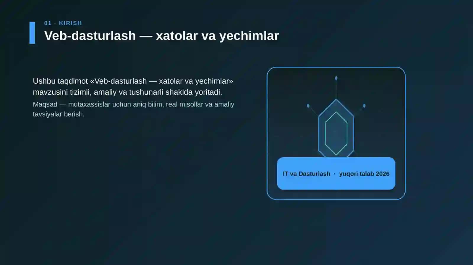 Veb-dasturlash — xatolar va yechimlar 3