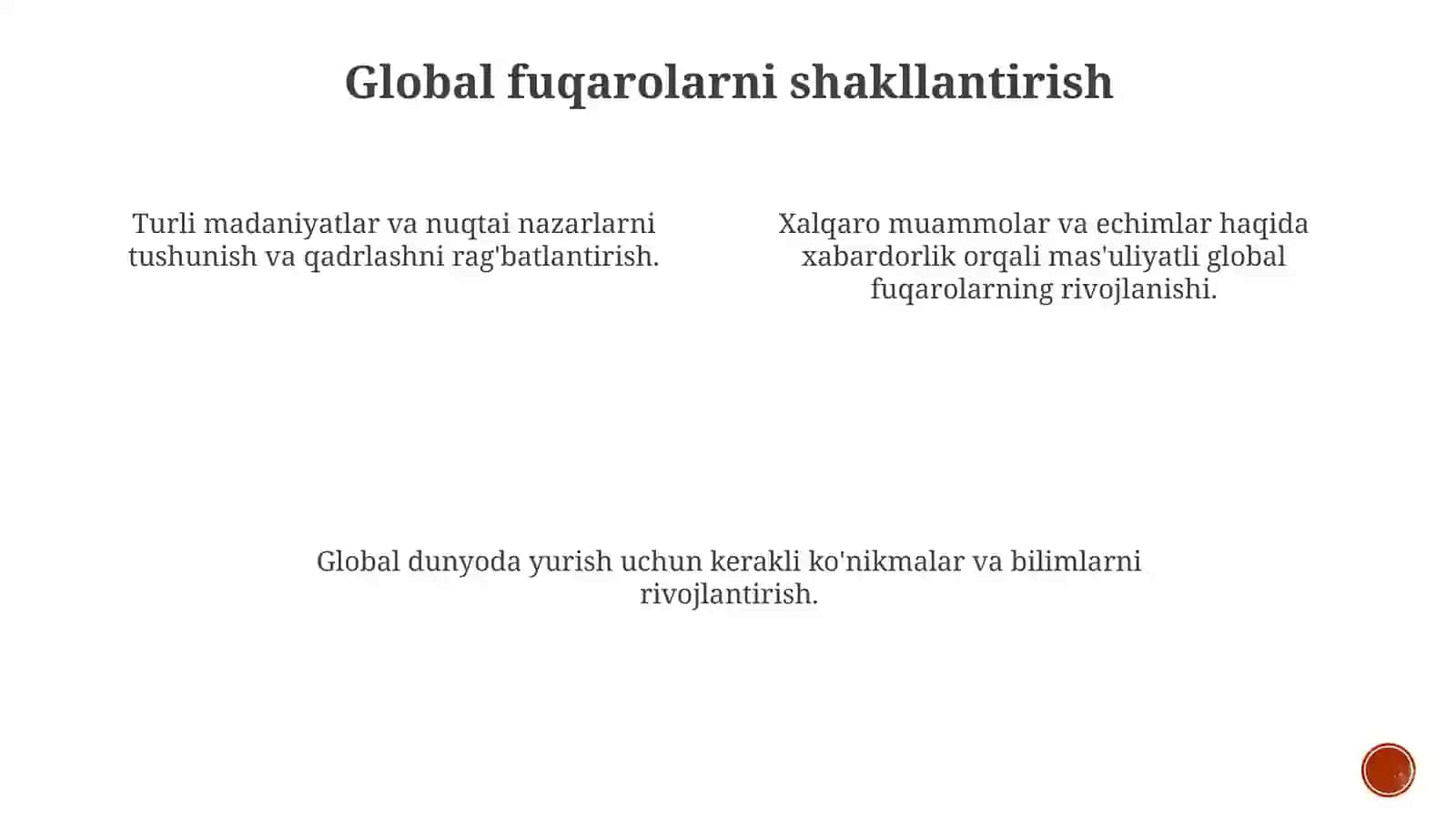 Global fuqarolarni shakllantirish 3