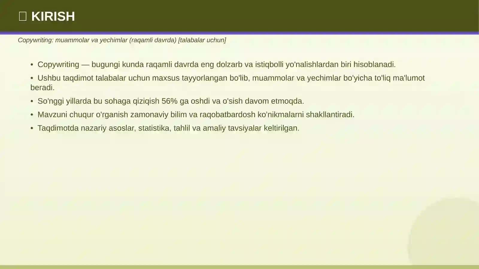 Muammolar va yechimlar — raqamli davrda 3
