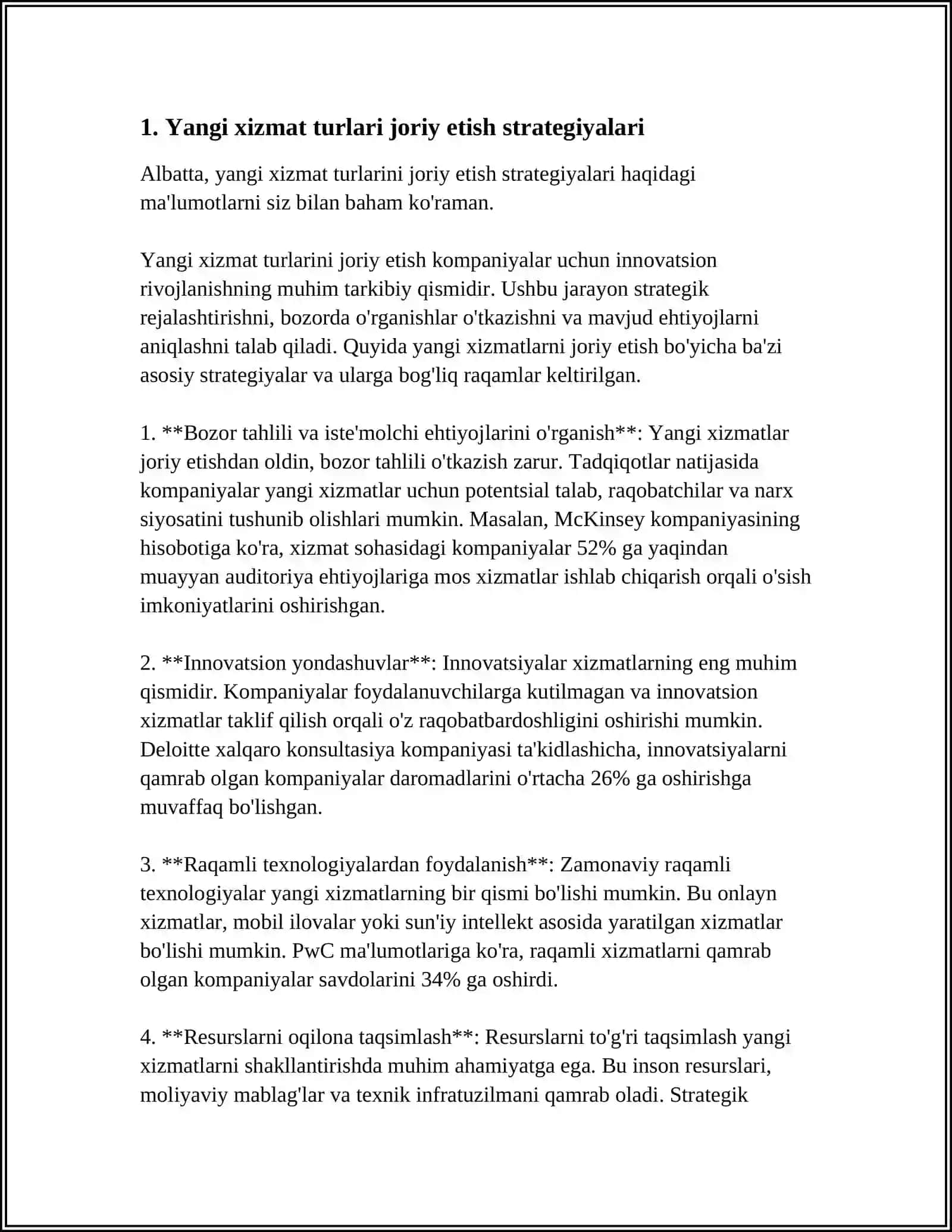 YANGI XIZMATLARNI TADBIQ ETISH 3