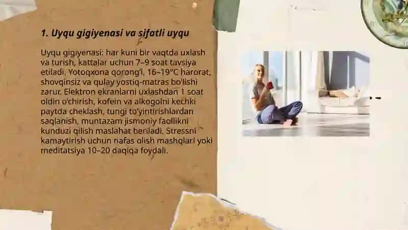 Uyqu gigiyenasi va sifatli uyqu 3