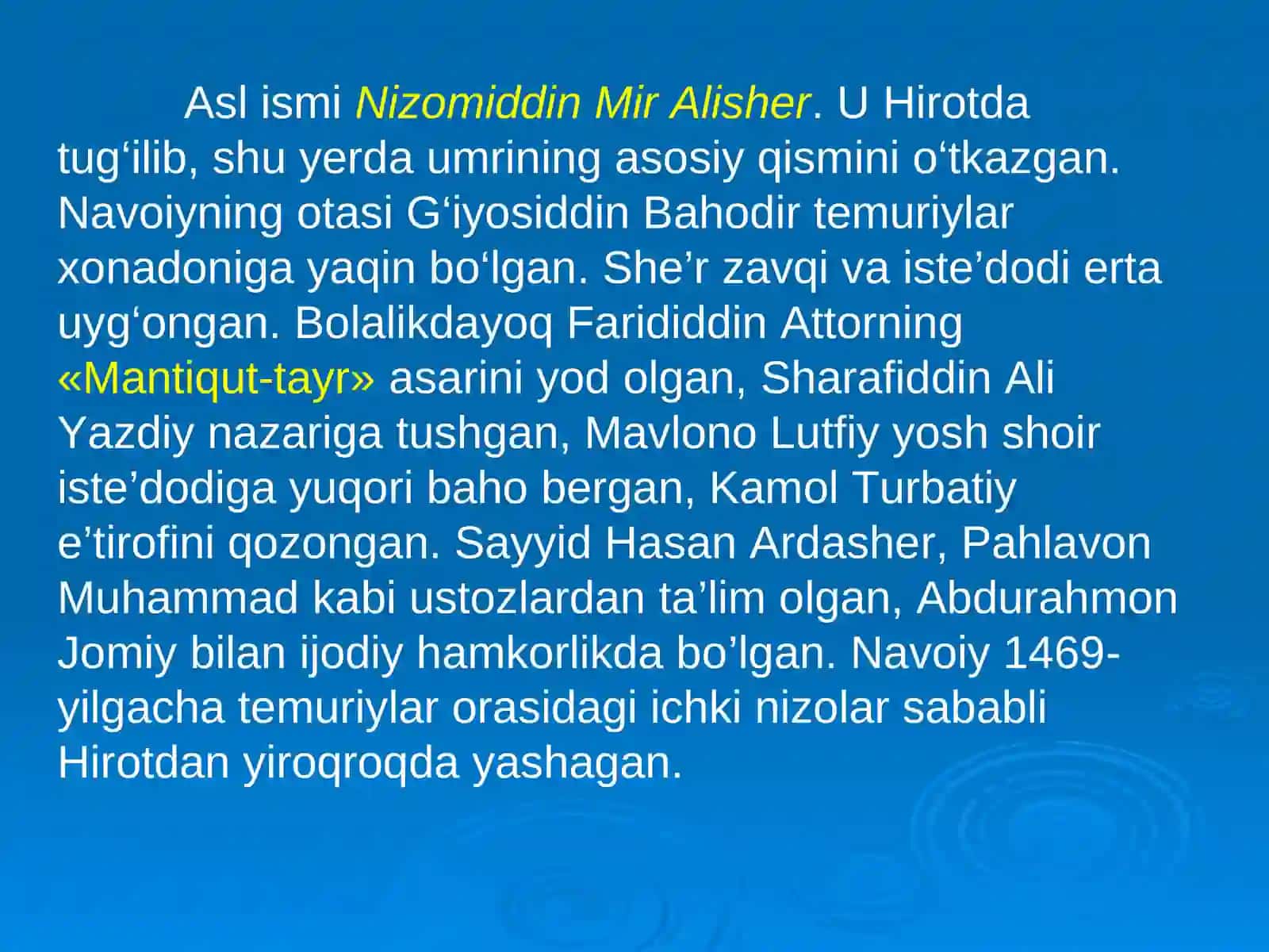 Mir Alisher Navoiy hayoti va ijodi 3