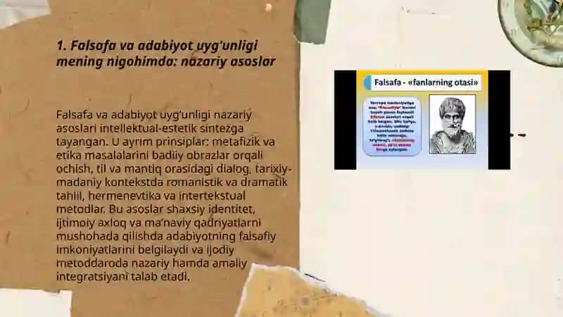 Falsafa va adabiyot uygʻunligi 3