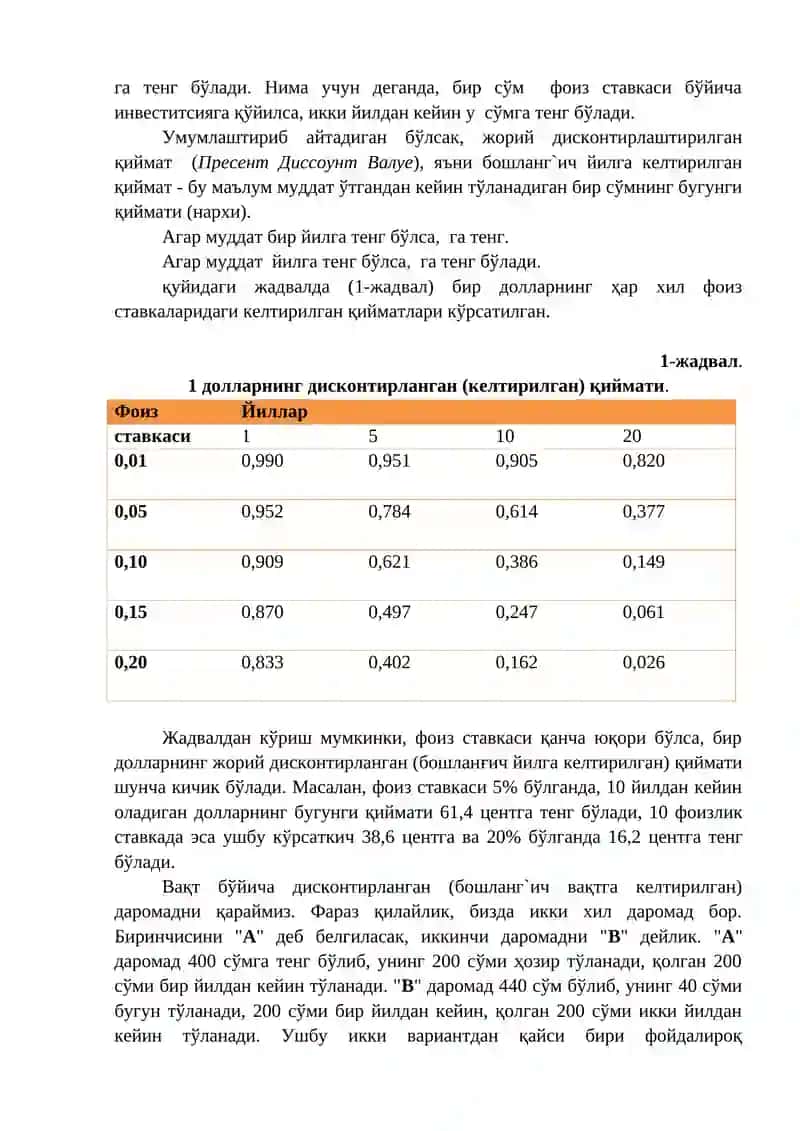 Капитал қўйилмалар ва капитал бозори 3