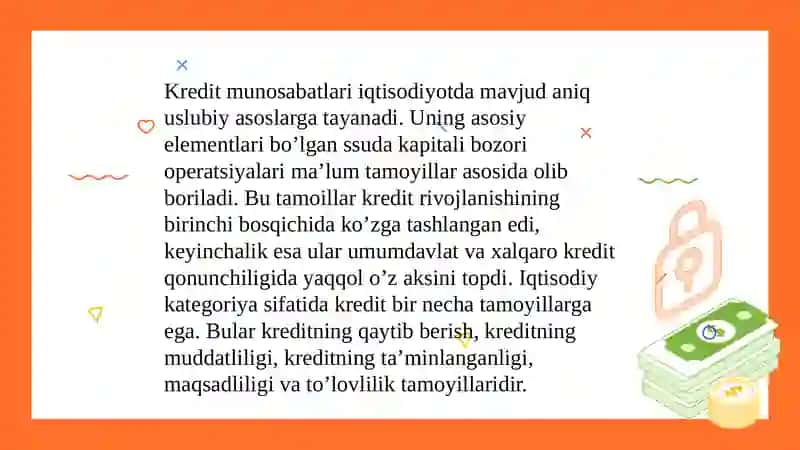 Kreditlash tamoyillari va usullari 3