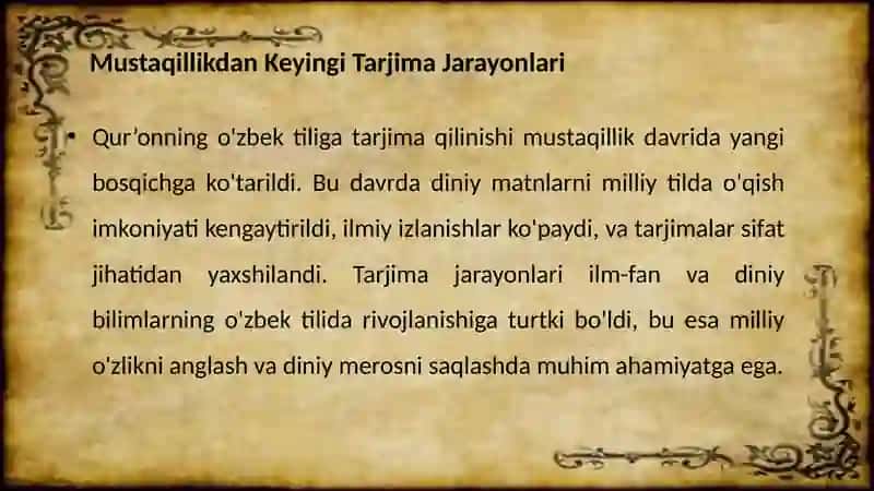 Qur’onning O’zbek Tiliga Tarjimasi 3