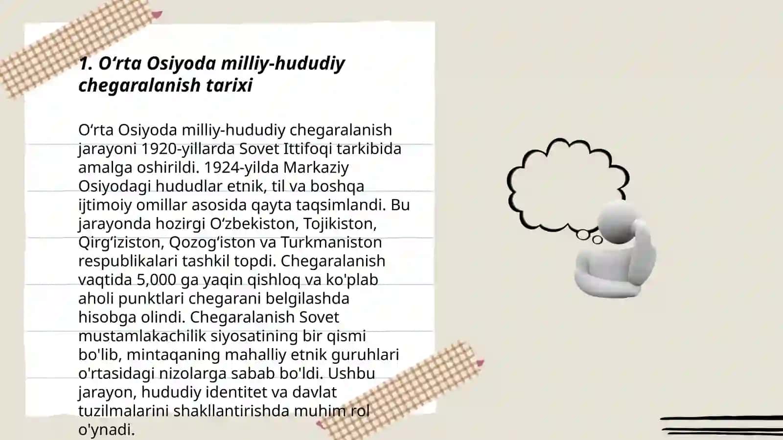 O'rta Osiyoda milliy hududiy chegaralanishning o'tkazilishi va uning oqibatlari 3