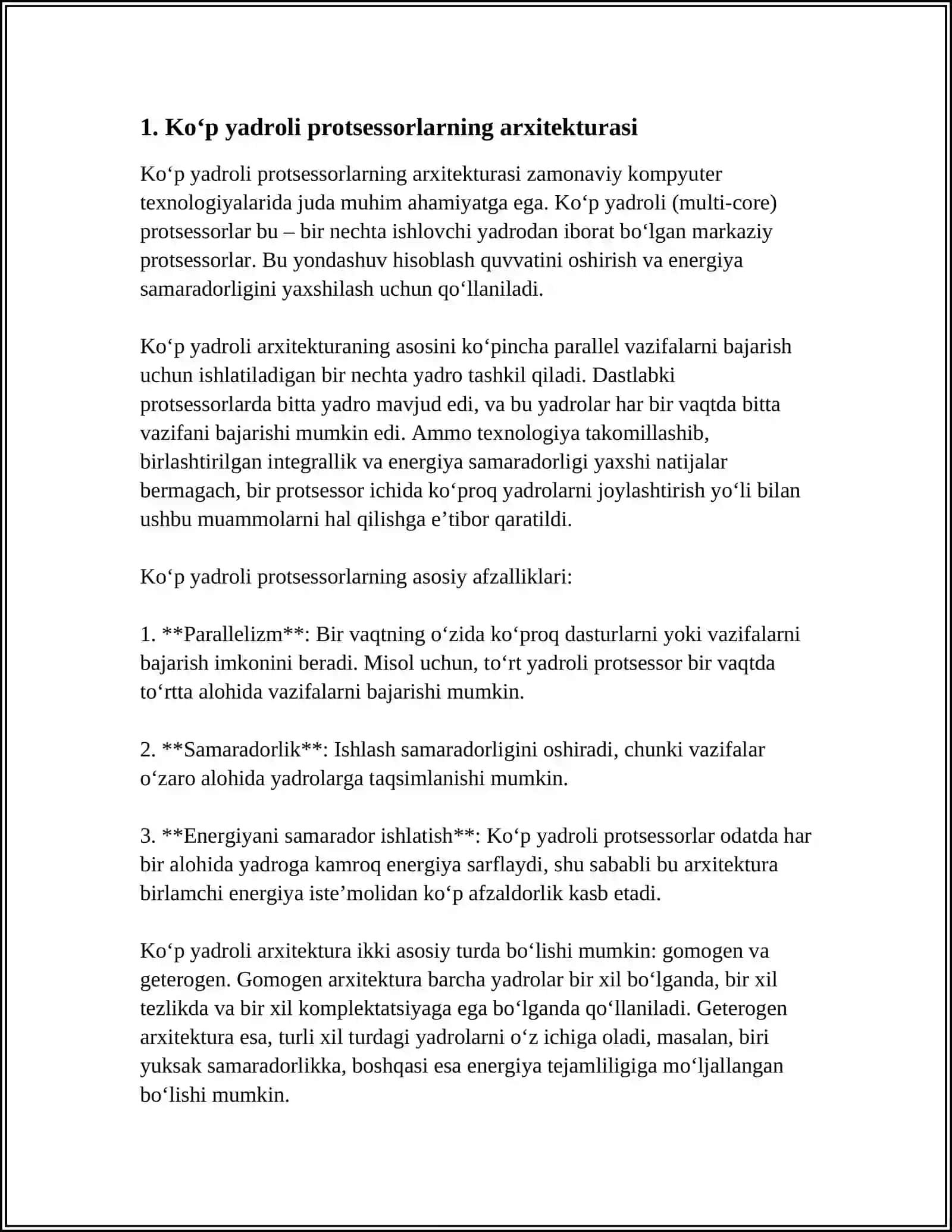 KOʻP YADROLI PROTSESSORLI PROTSESSORLAR VA ULARNING VAZIFALARI 3