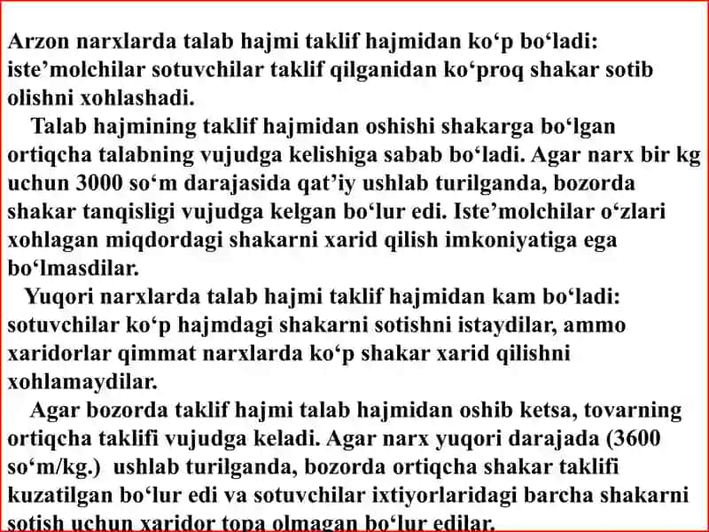 Bozor muvozanati va uni ta’minlash modellari 3