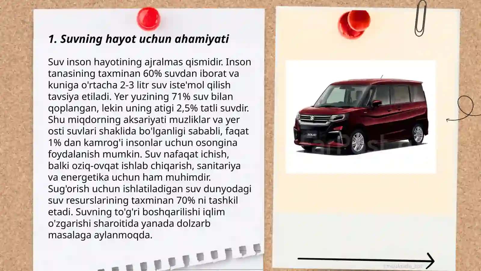 Suv hayot ma'nbayi 3