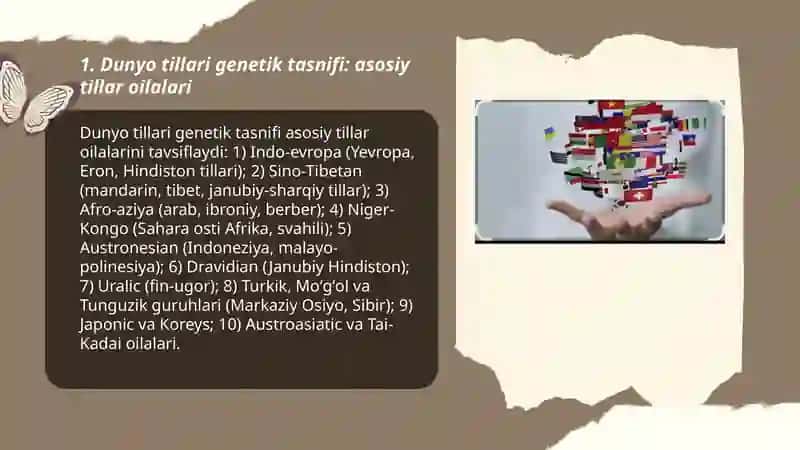 Dunyo tillari va tillar tasnifi 3