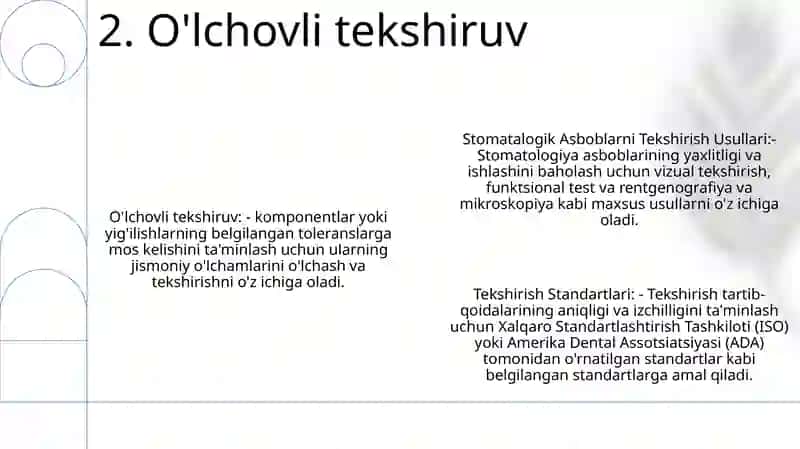 Stomatalogik Asboblarni Tekshirish Usullari 3
