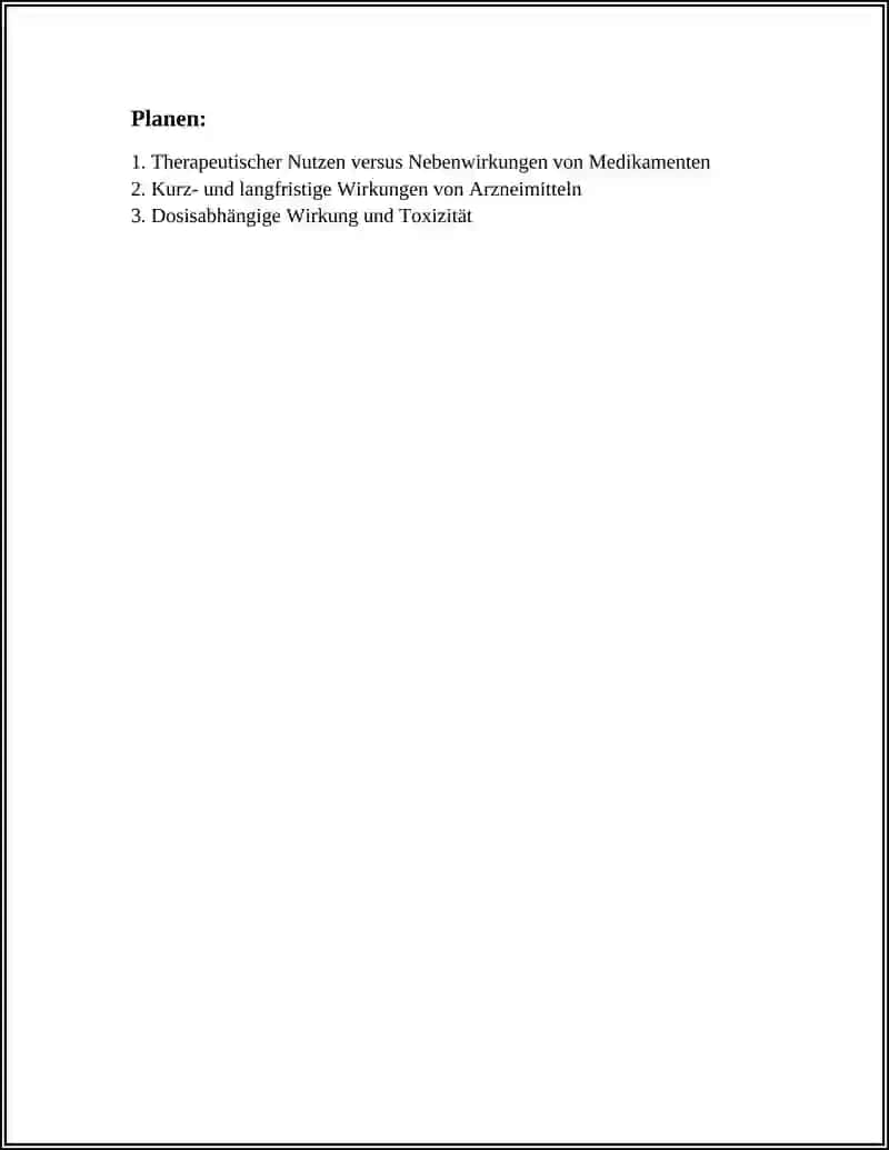 POSITIVE UND NEGATIVE WIRKUNGEN WON MEDIKAMENTEN 3