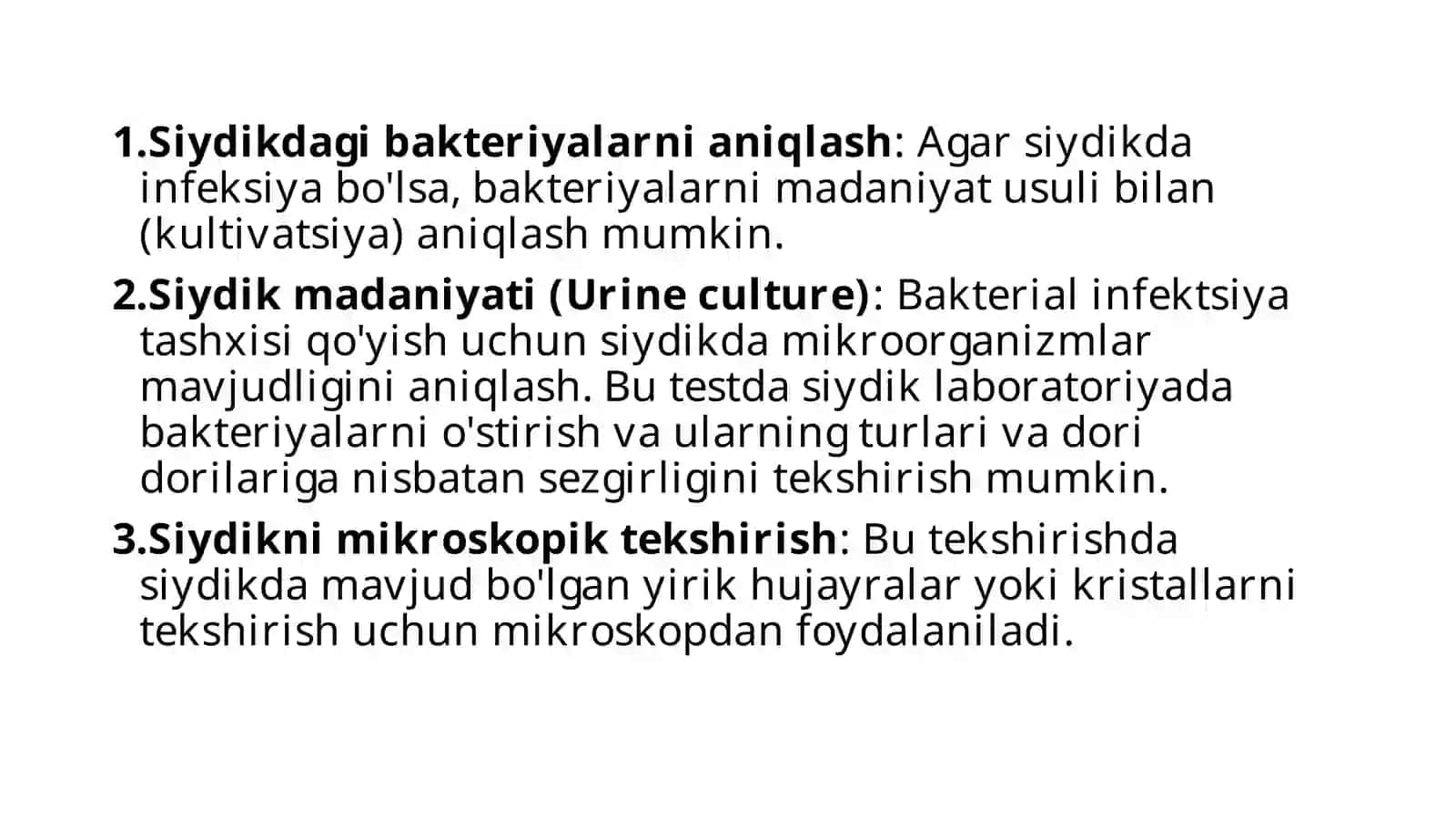 Siydikni laborator-instrumental tekshiruvlari 3
