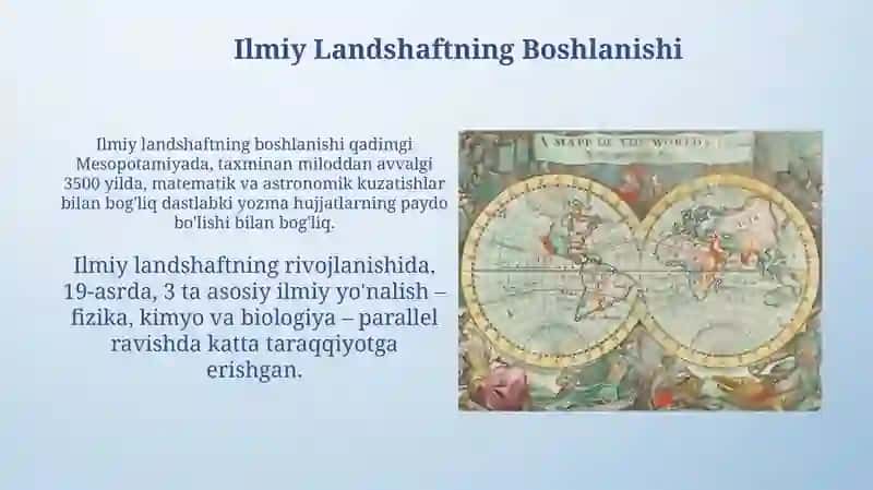 Ilmiy Landshaftning Boshlanishi 3