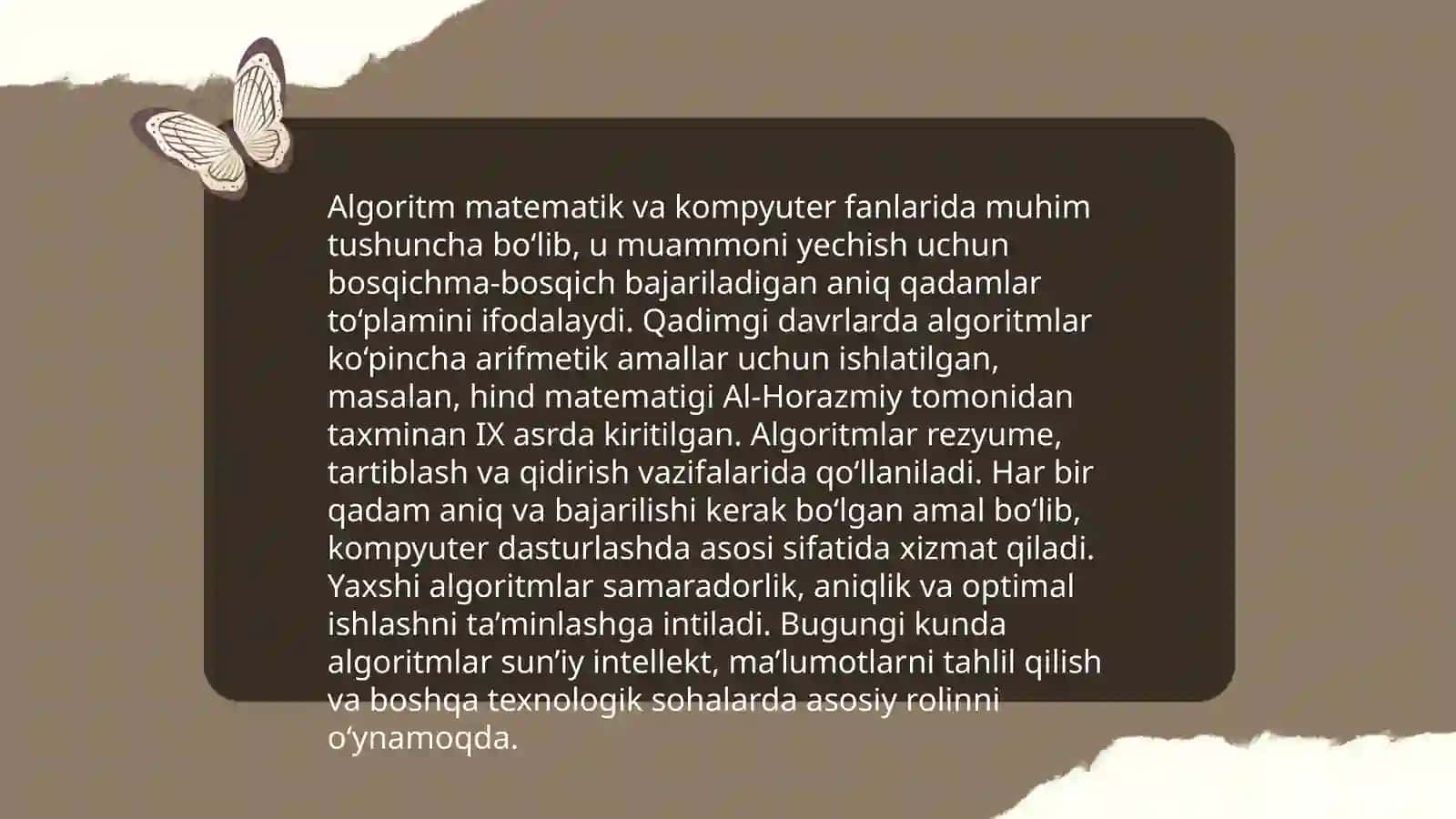 Algoritm va Blok sxemalar 3