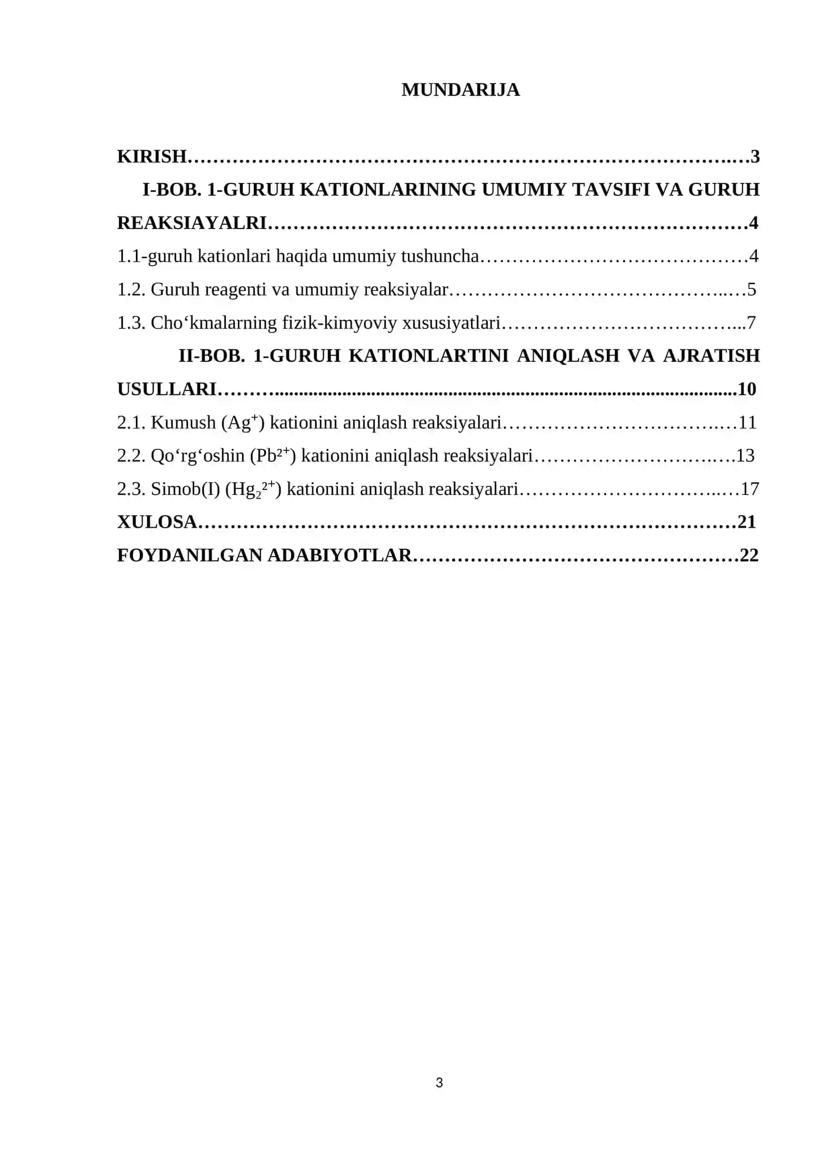 I guruh kationlarining analitik reaksiyalari 3