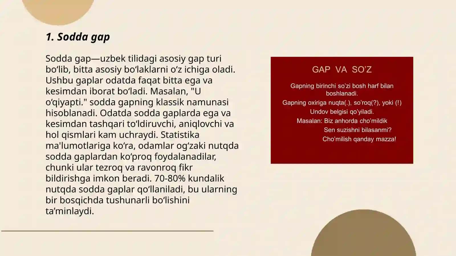 Sintaksis.Gap va uning bólaklari 3