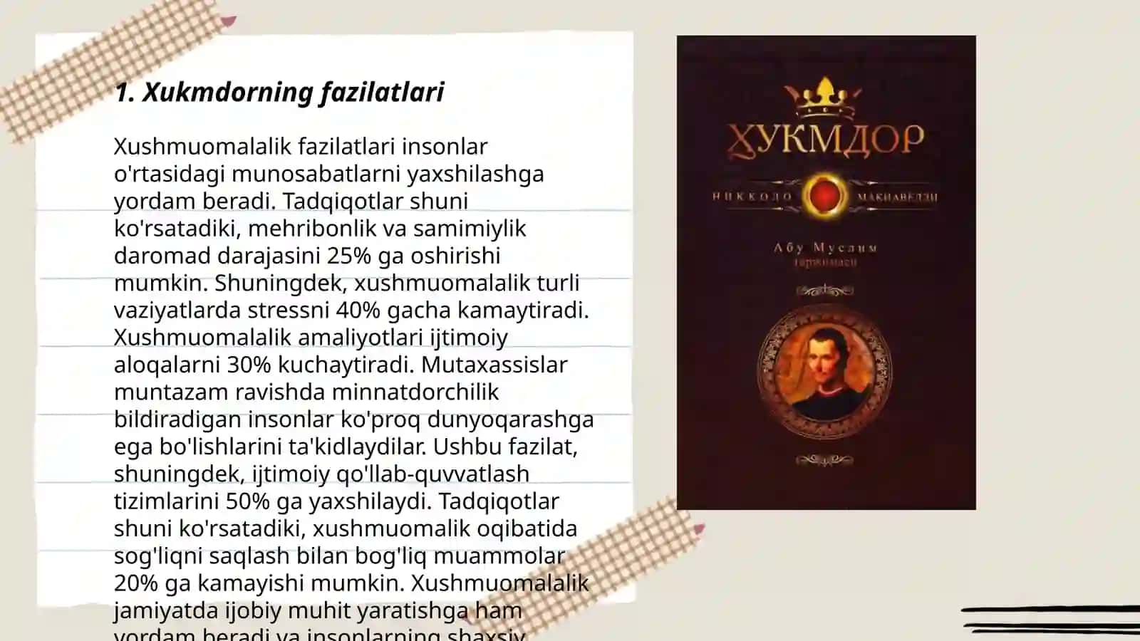 Makiavellining "Xukmdor" asari 3