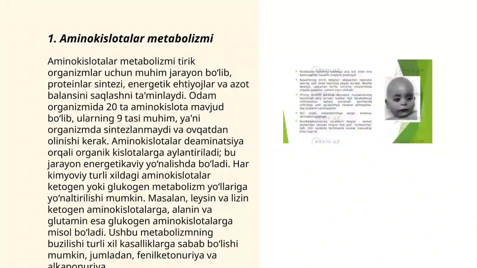 Aminokislotalar metabolizmi 3