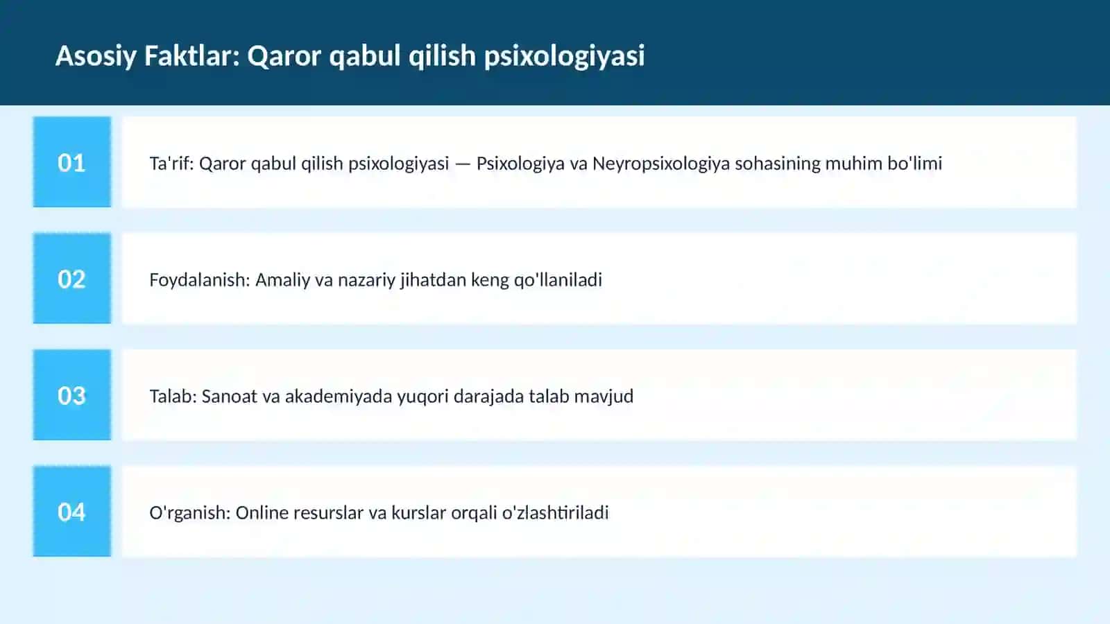 Qaror qabul qilish psixologiyasi 3