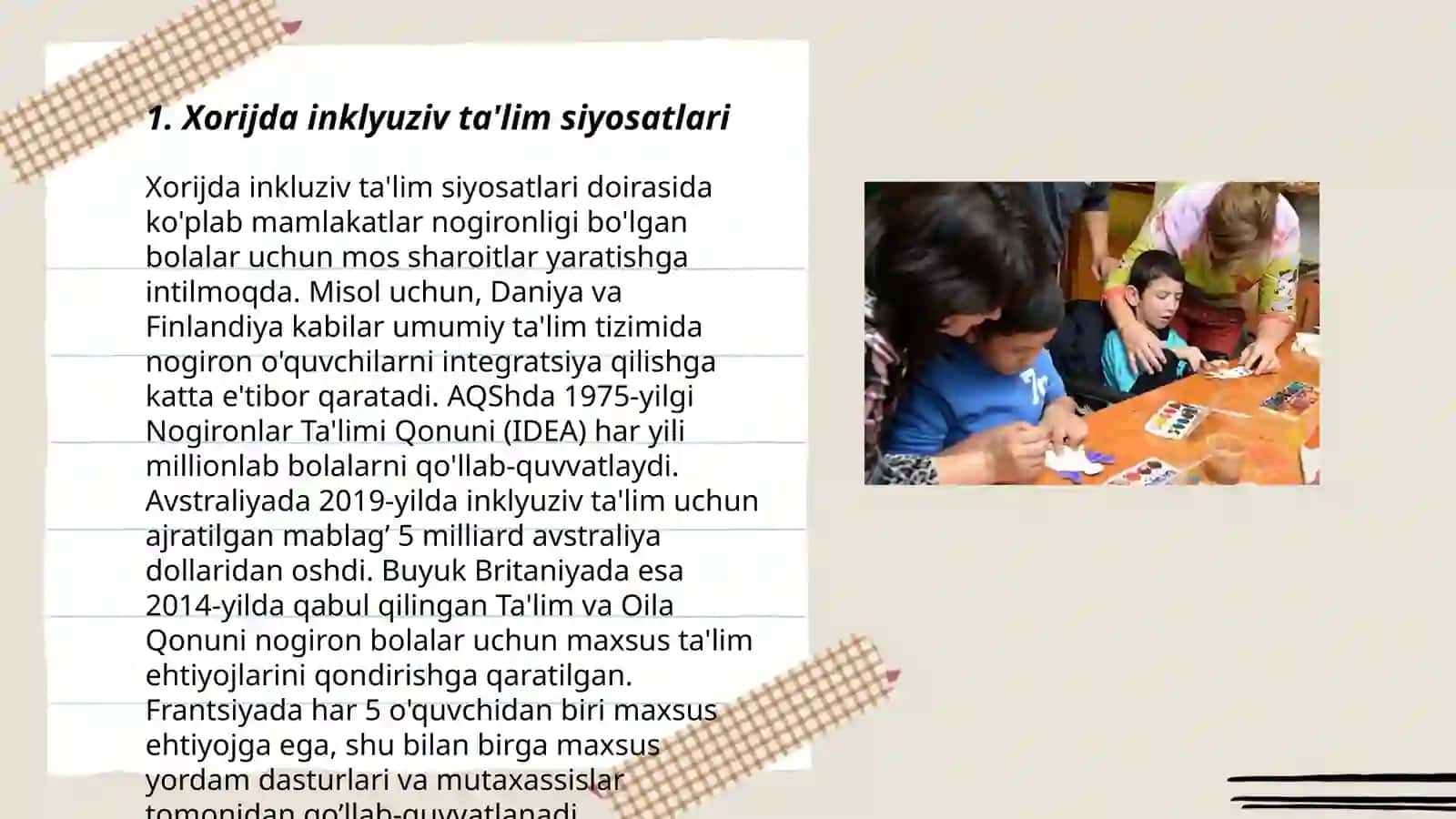 Xorijda inklyuziv ta'lim siyosatlari 3