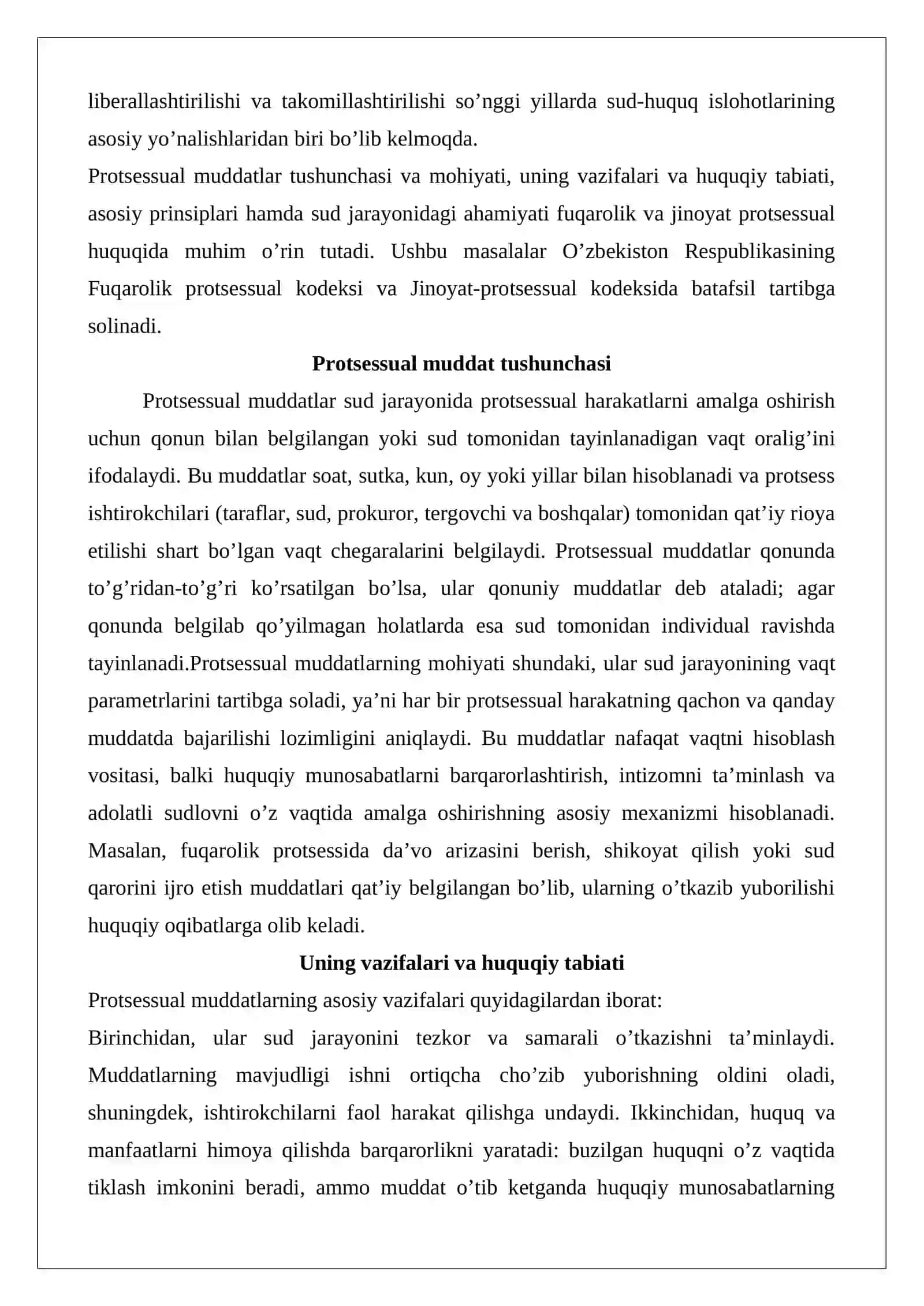 Protsessual muddatlar tushunchasi va turlari 3