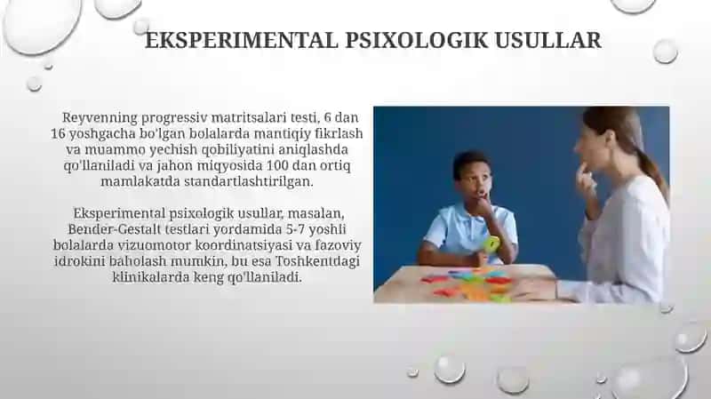 Bolalar psixodiagnostikasining asosiy va yordamchi metodlari 3