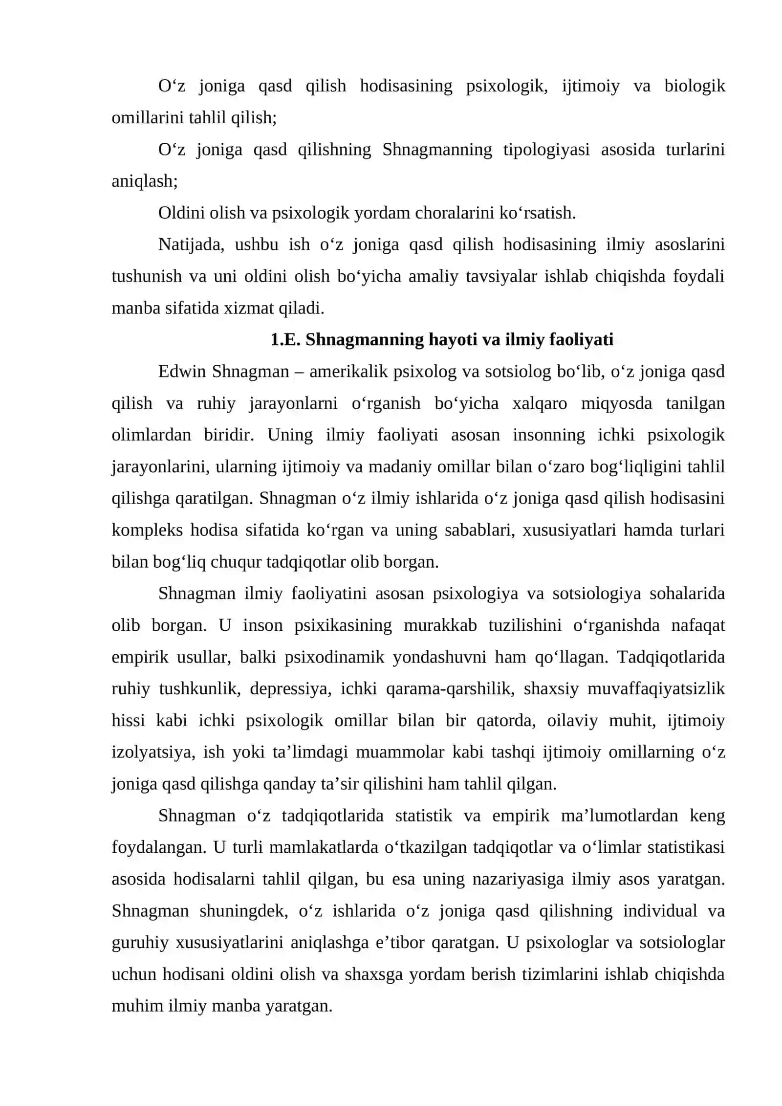 Oʻz joniga qasd qilishda E.Durgeymning nazariyasi 3