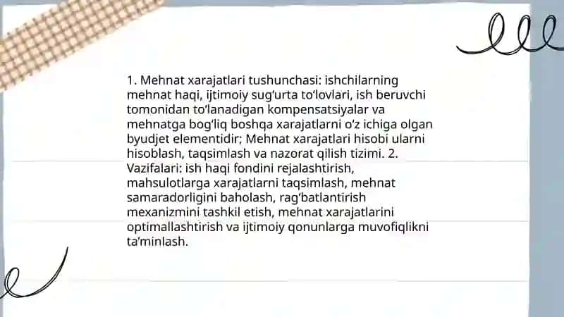 Mehnat xarajatlari hisobi 3