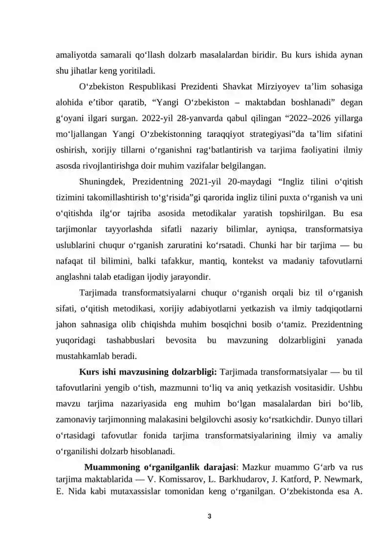 Tarjimaning transformatsiya turlari 3