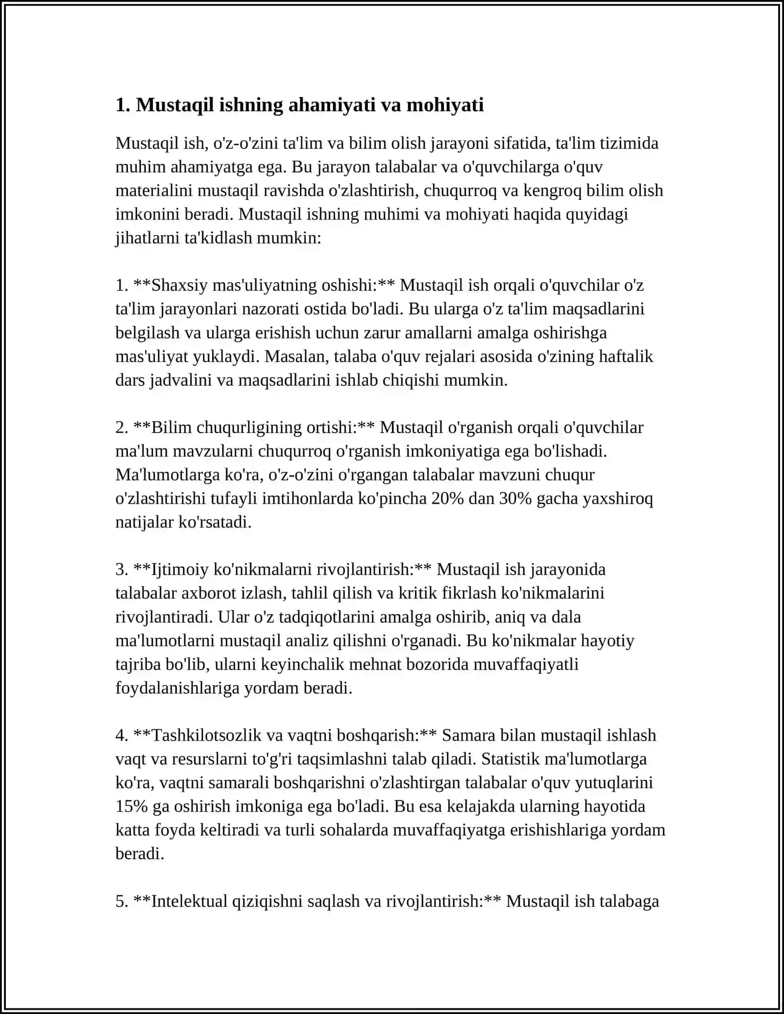 UNIVERSITETDA TALABALARNING MUSTAQIL ISHLASH KOʻNIKMALARINI SHAKLLANTIRISH 3