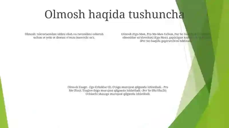 Olmosh (Ego- Men,Pro Me-Men Uchun,Per Se-Toza Holda) 3